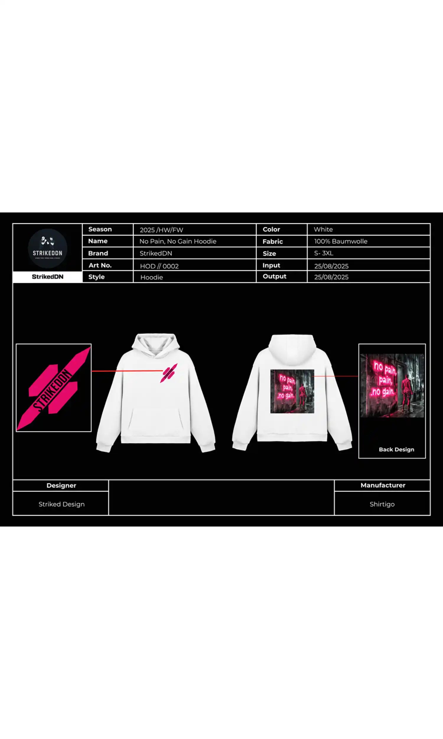 No Pain, No Gain Hoodie  - Hoodie